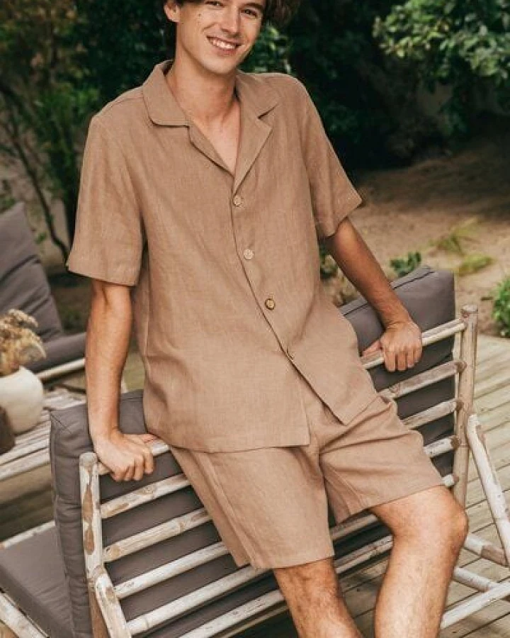 AmourLinen Leinen loungewear shorts set ASPEN
