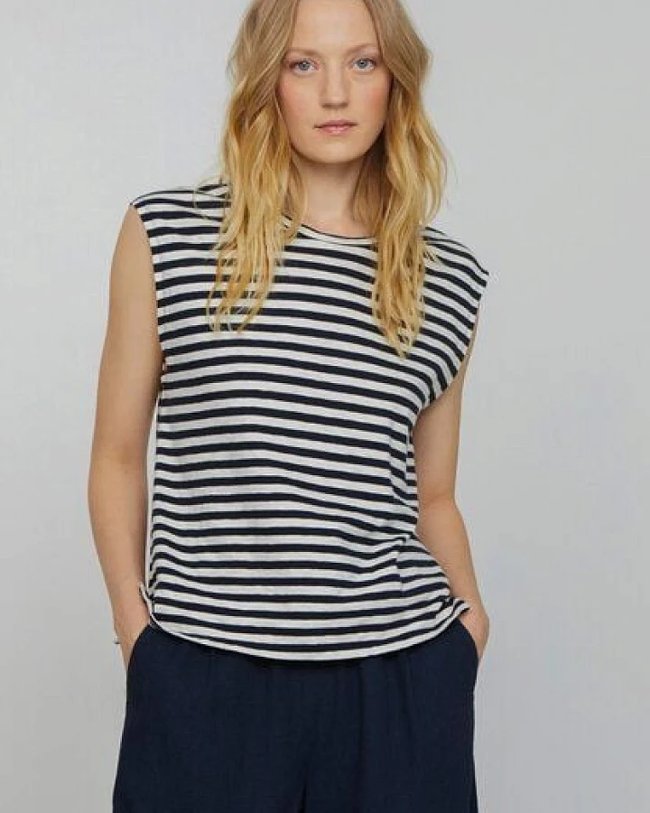 Damen T-Shirt aus Bio-Baumwolle - ZINNIA STRIPES - recolution