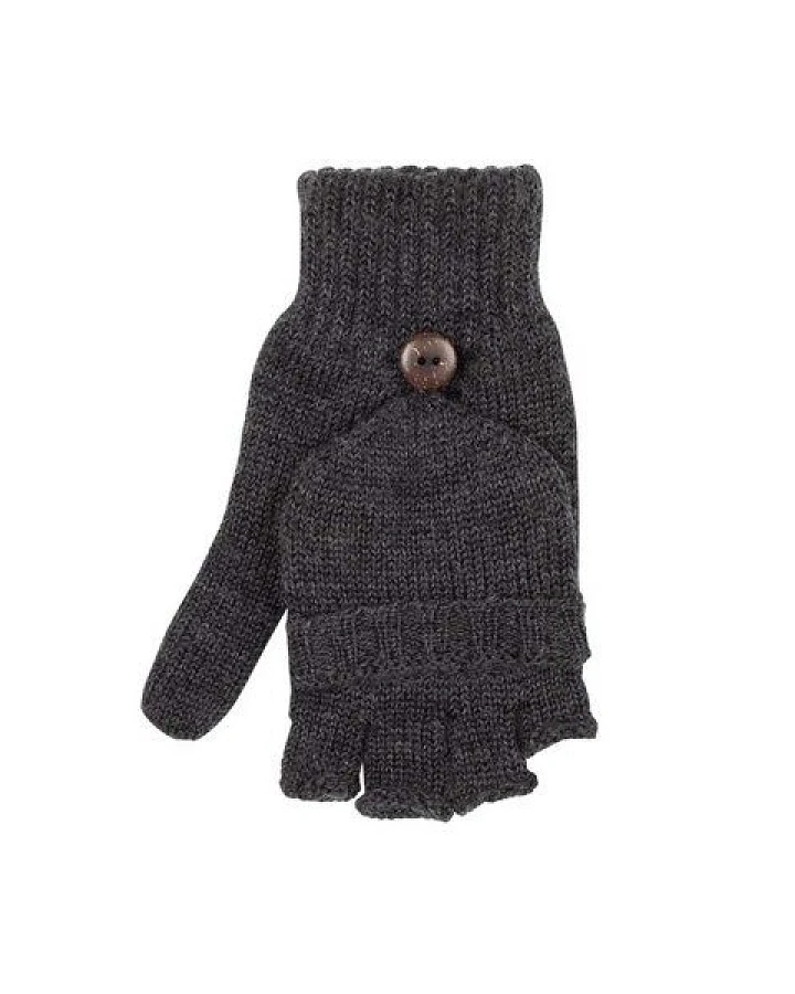 Pure-Pure Merino Handschuh mit Fingerkappe umklappbar
