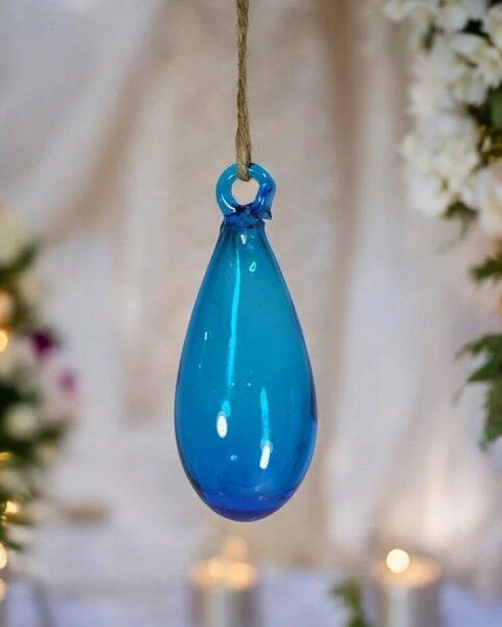 Moogoo Creative Africa Mundgeblasene Weihnachtskugel "Tropfen"
