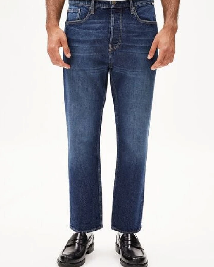ARMEDANGELS AAUSTIN Herren Relaxed Tapered Jeans Bio-Baumwoll Mix Comfort-Stretch