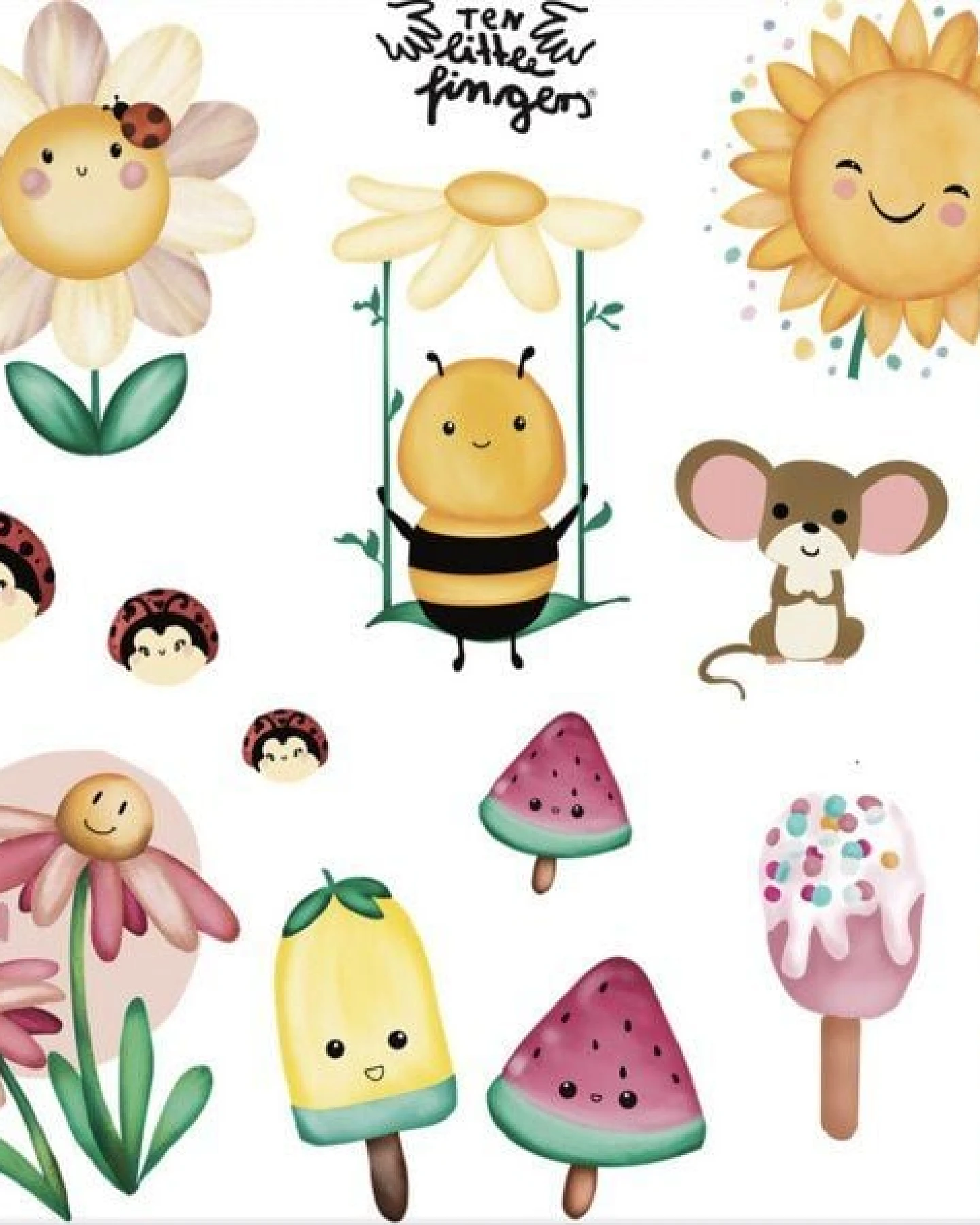 ten little fingers temporäre Kinder Farb Tattoos - handgemalt, vegan ohne BHT, PEG... – Ansicht 3