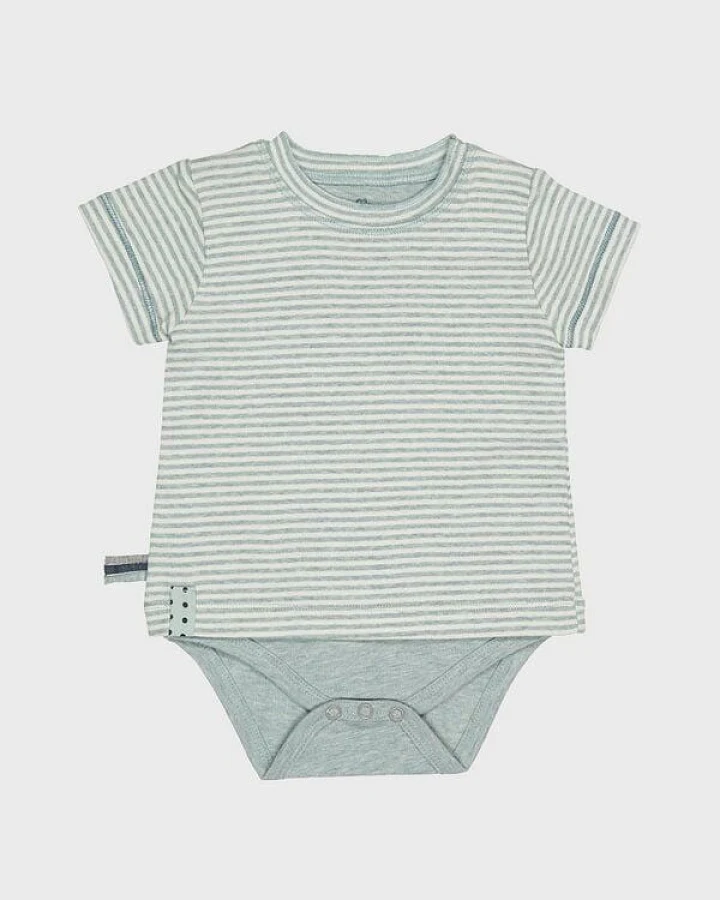 Baby S/S T-shirt Body gestreift 'OrganicEra' aus Bio-Baumwolle