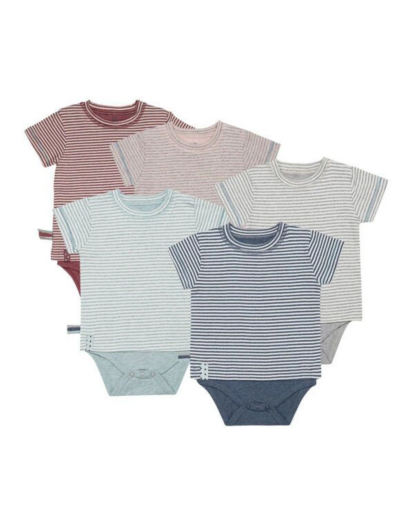 Baby S/S T-shirt Body gestreift 'OrganicEra' aus Bio-Baumwolle – Ansicht 2