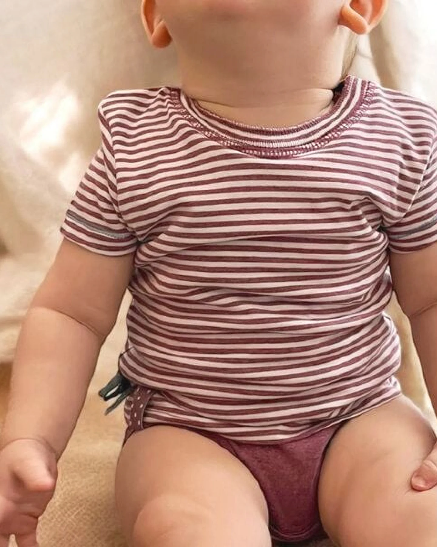 Baby S/S T-shirt Body gestreift 'OrganicEra' aus Bio-Baumwolle – Ansicht 2