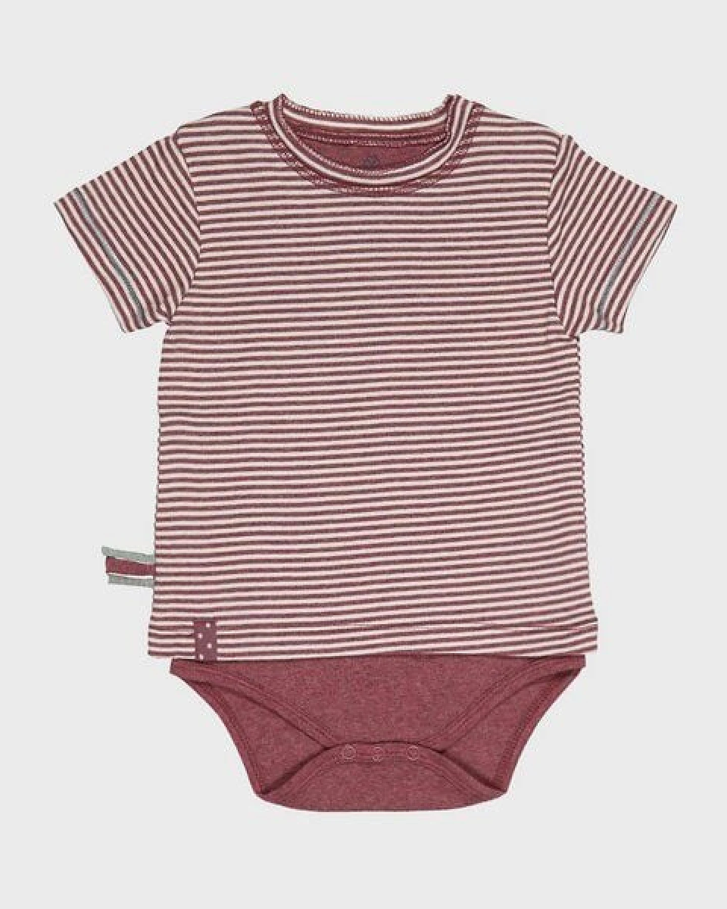 Baby S/S T-shirt Body gestreift 'OrganicEra' aus Bio-Baumwolle – Ansicht 4