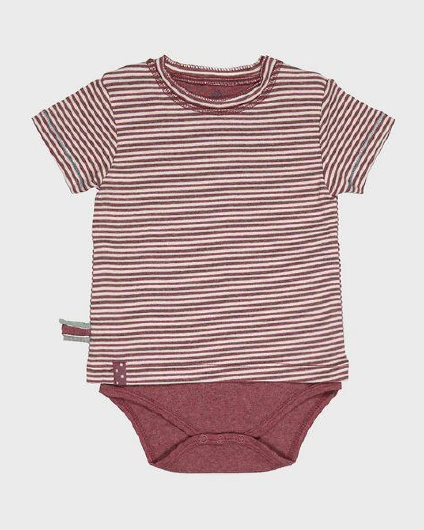Baby S/S T-shirt Body gestreift 'OrganicEra' aus Bio-Baumwolle – Ansicht 4