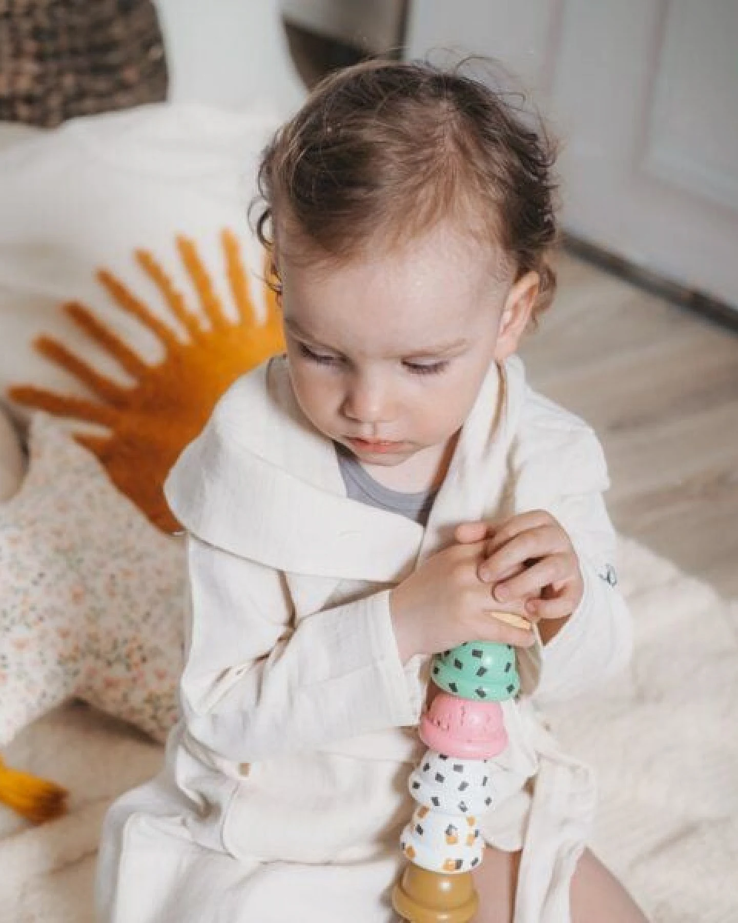 ten little fingers BIO Bademantel aus Musselin- Made by luftabong – Ansicht 2