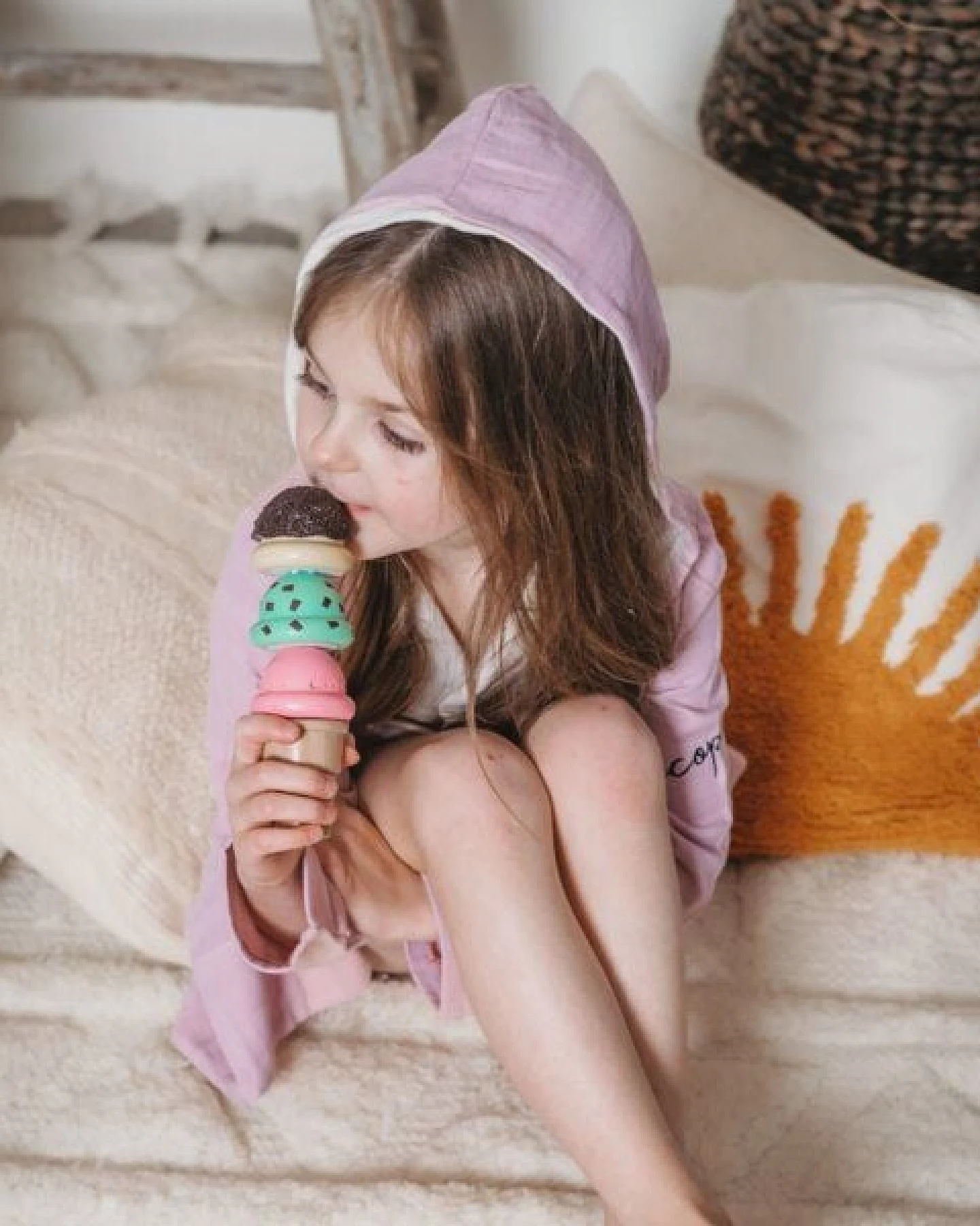 ten little fingers BIO Bademantel aus Musselin- Made by luftabong – Ansicht 4
