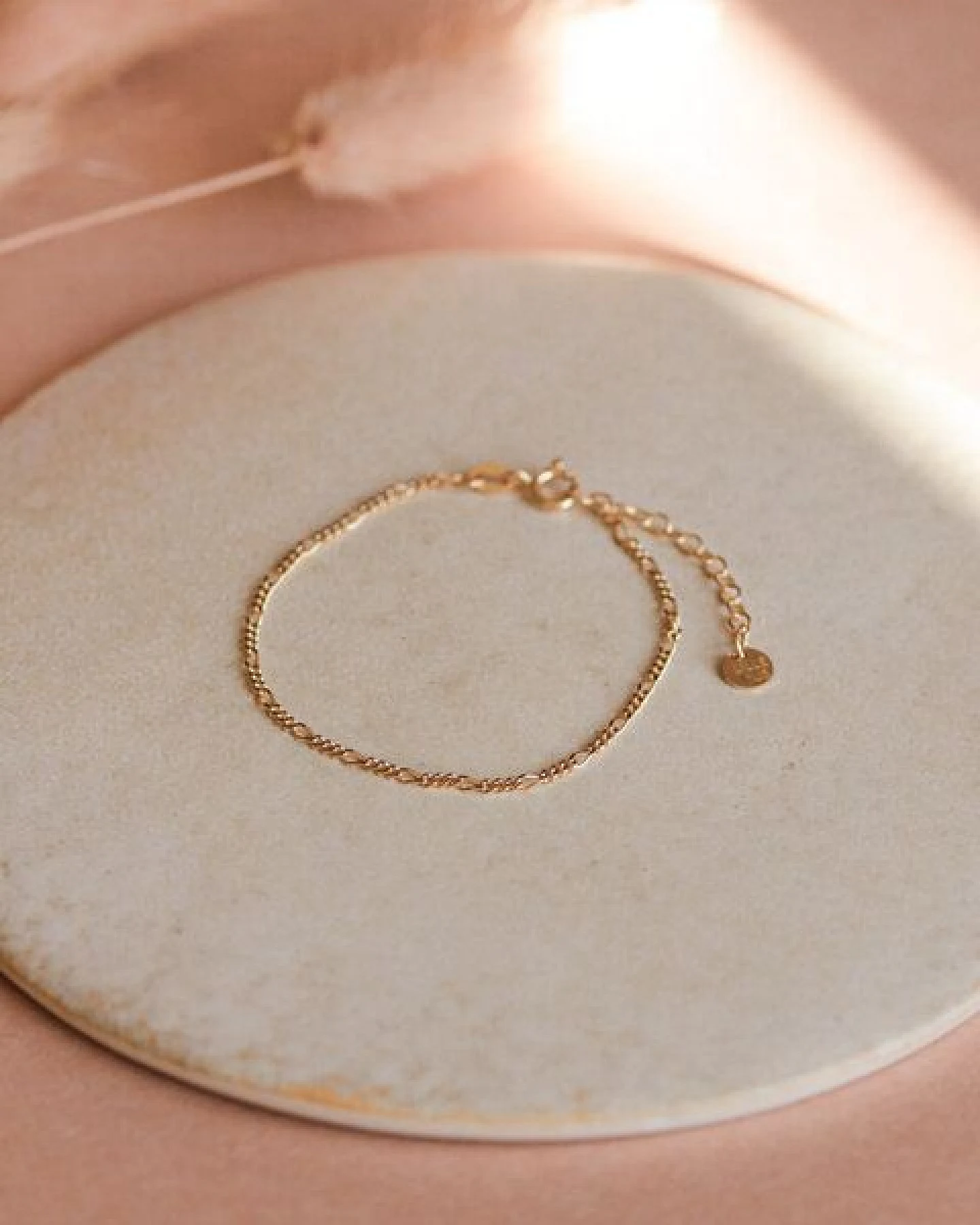 lille mus Schmuckset Armband + Kette 'Figaro' 925 Silber / vergoldet – Ansicht 3