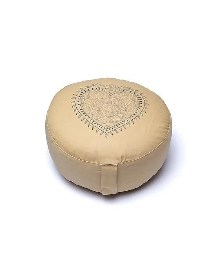 Just Be Meditationskissen Herz Beige