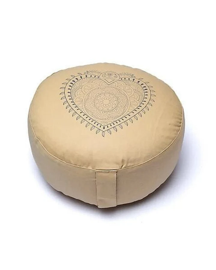 Just Be Meditationskissen Herz Beige