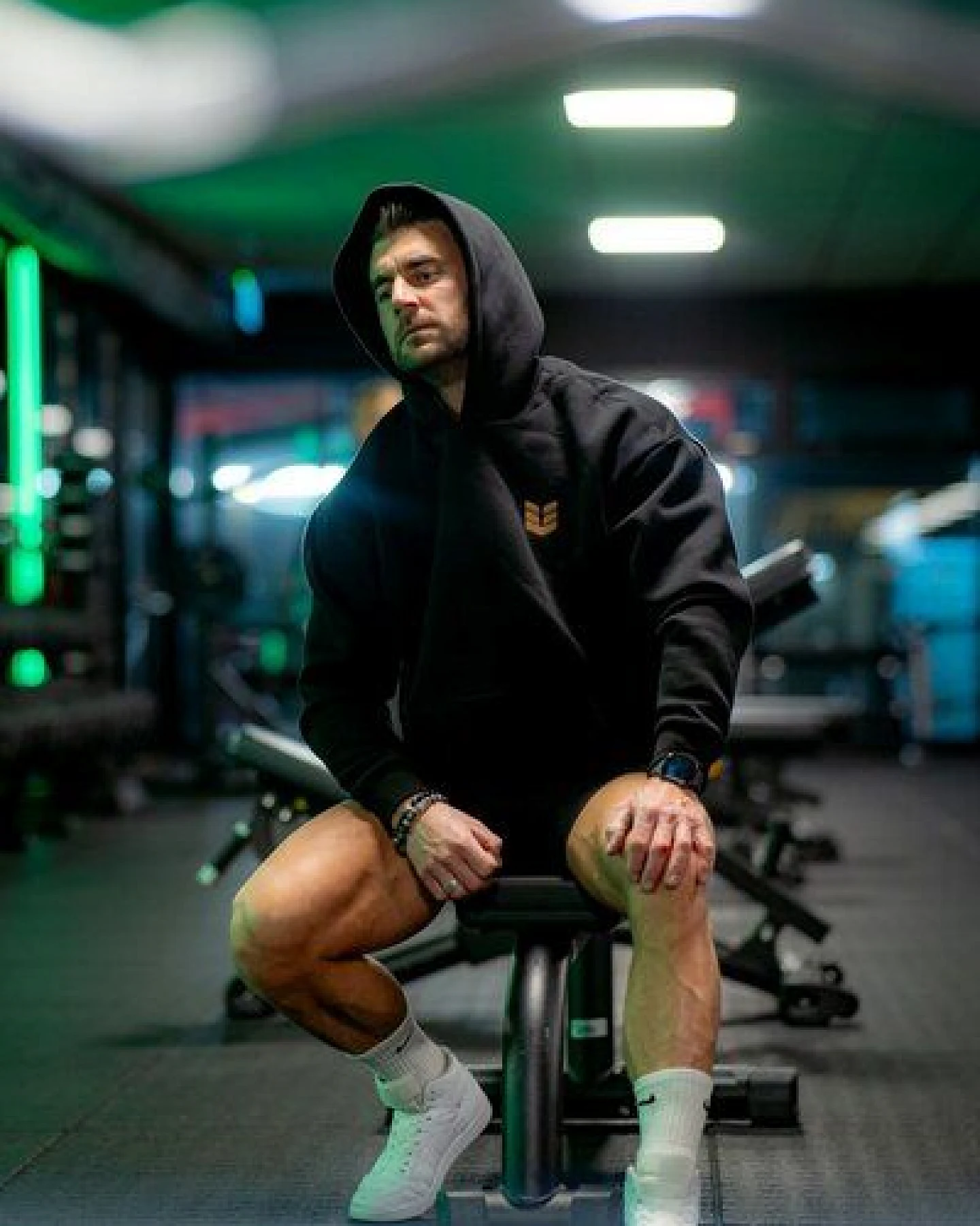 Empire Embodied Sportswear Hochwertiger, weicher, flauschiger und Oversize Herren Hoodie Kapuzenjacke Kapuzenpullover aus biologischer Baumwolle – Ansicht 2