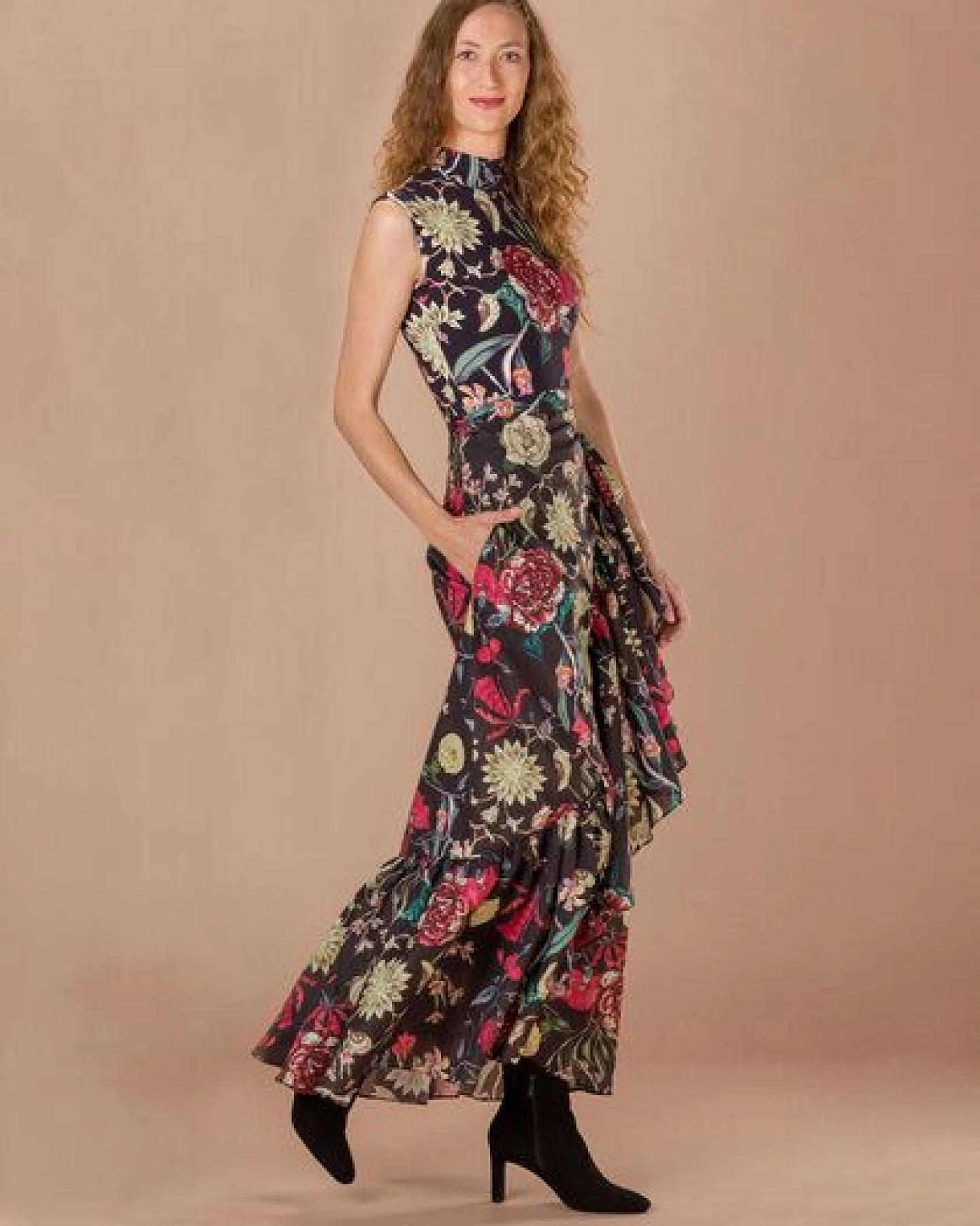 Atelier SNOW Set Ärmelloser Body + Maxi-Wickelrock Camellia – Ansicht 3