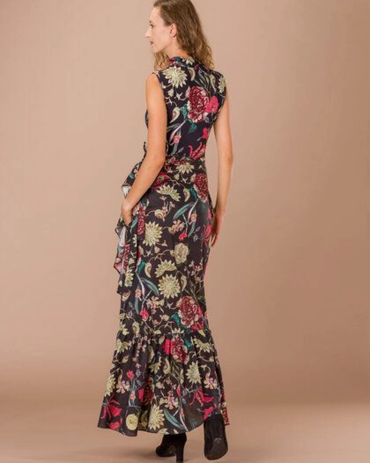 Atelier SNOW Set Ärmelloser Body + Maxi-Wickelrock Camellia – Ansicht 4