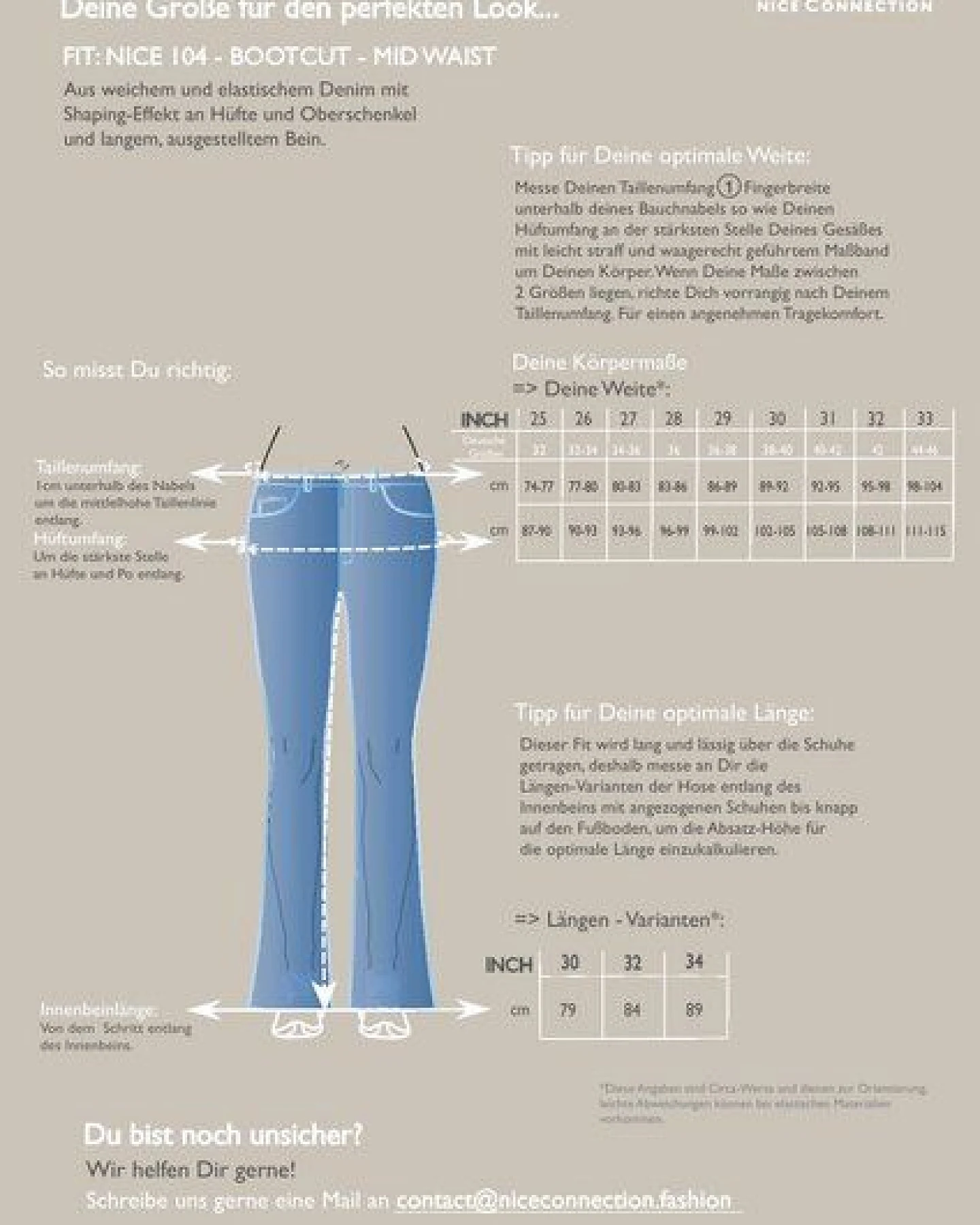 NICE CONNECTION Nice 104 - BOOTCUT - Damen Jeans – Ansicht 2