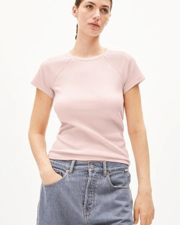 ARMEDANGELS HANJAA Damen Ripp-T-Shirt aus Bio-Baumwoll Mix