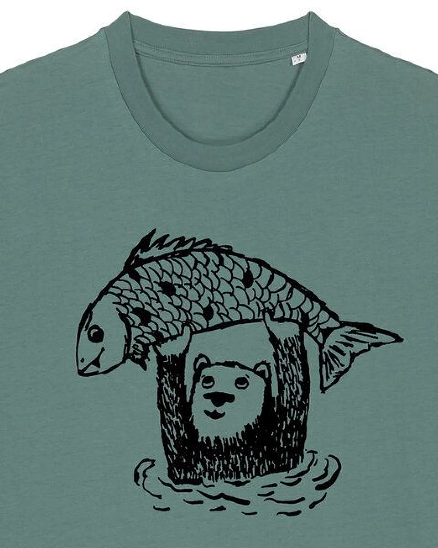 päfjes Björn der Bär & Fido der Fisch - Fair gehandeltes Männer/Unisex T-Shirt – Ansicht 3