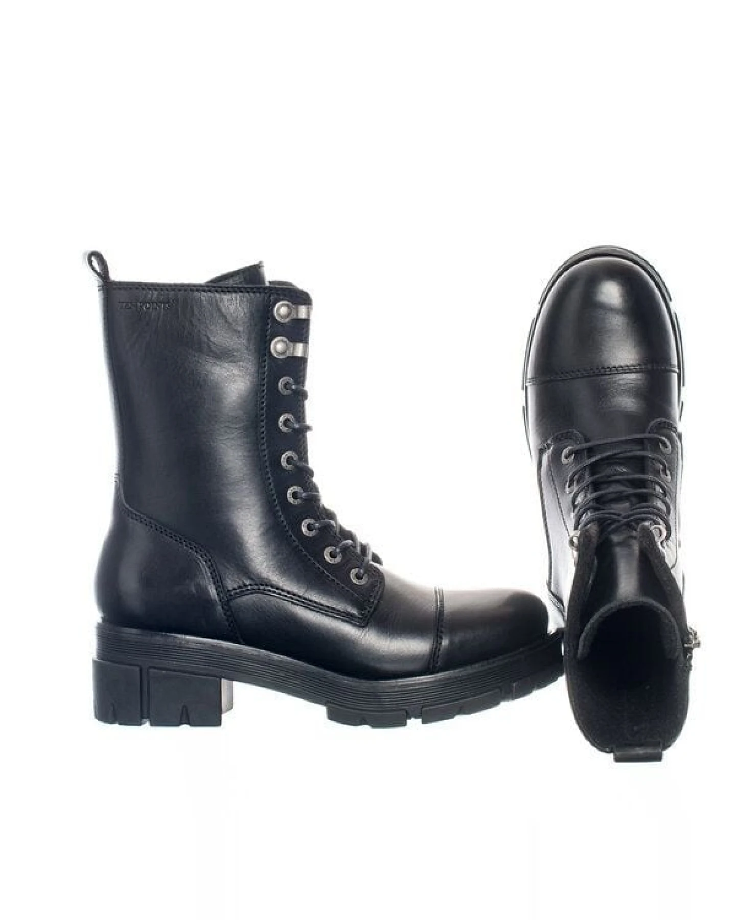 Ten Points Leder-Schnürboots mit dicker Sohle und hohem Schaft, Cecilia – Ansicht 3