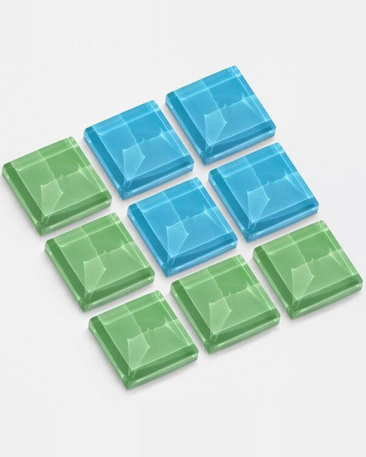 ALEXASCHA Deko Magnete aus Upcycling Glas • Set aus 9 starken Magneten • ideal zum Verschenken