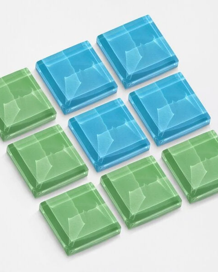 ALEXASCHA Deko Magnete aus Upcycling Glas • Set aus 9 starken Magneten • ideal zum Verschenken