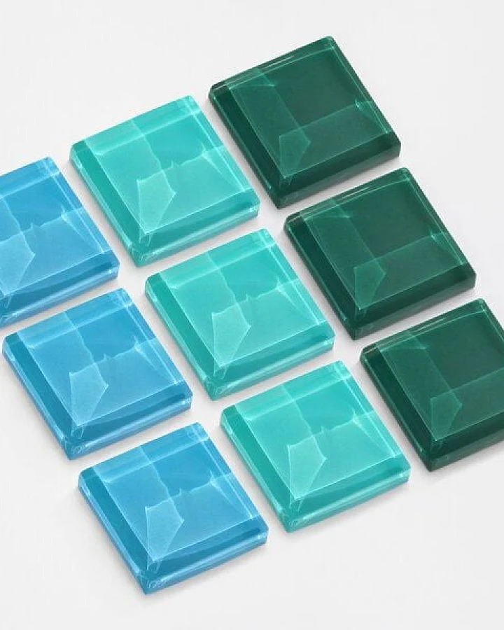 ALEXASCHA Magnet Set aus Upcycling Glas • 9 starke Magnete für den Kühlschrank • ideal zum Verschenken