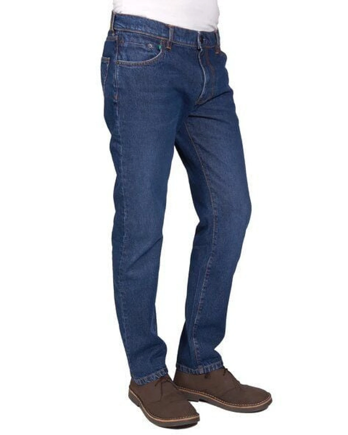 fairjeans REGULAR WAVES 100, mittelblaue Jeans aus 100% Bio-Baumwolle ohne Elasthan – Ansicht 2