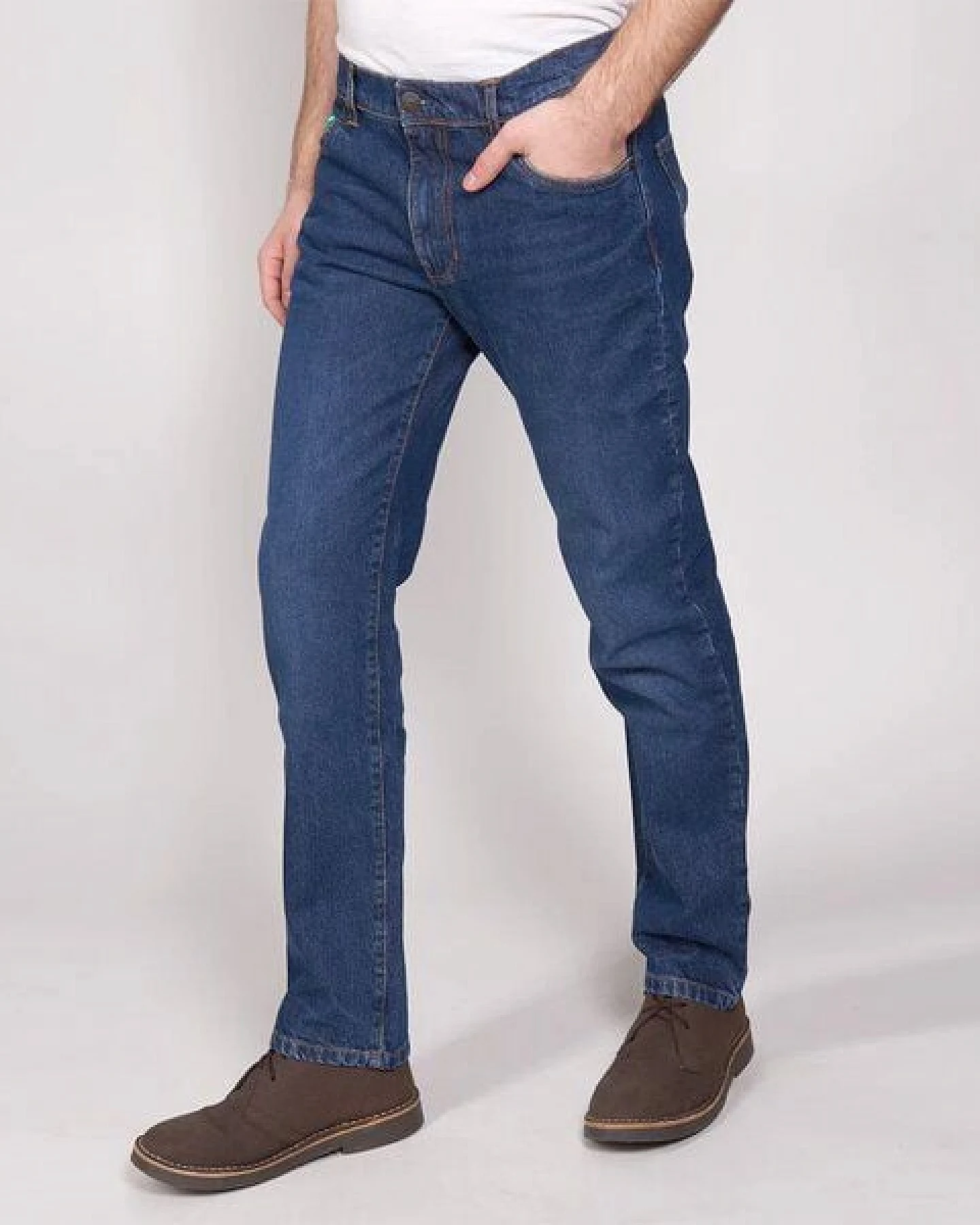 fairjeans REGULAR WAVES 100, mittelblaue Jeans aus 100% Bio-Baumwolle ohne Elasthan – Ansicht 4