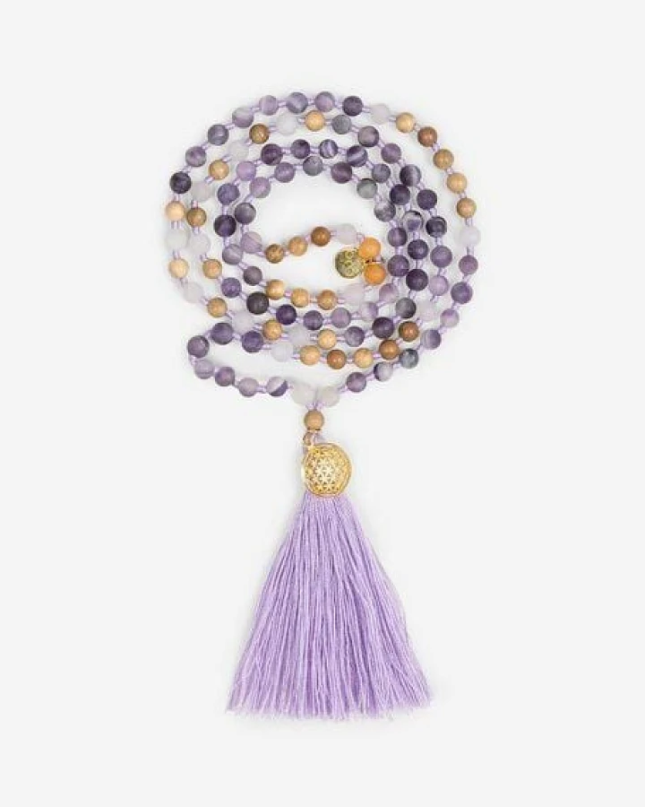 Spirit of OM Mala Hridaya Amethyst