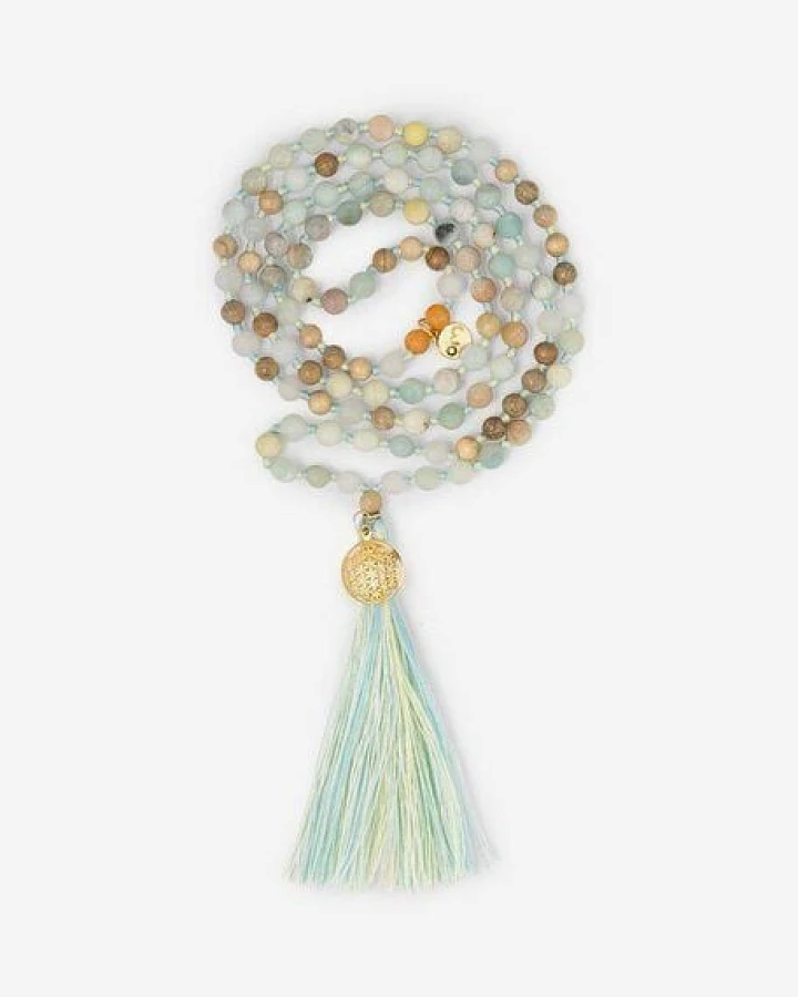 Spirit of OM Mala Hridaya Amazonit