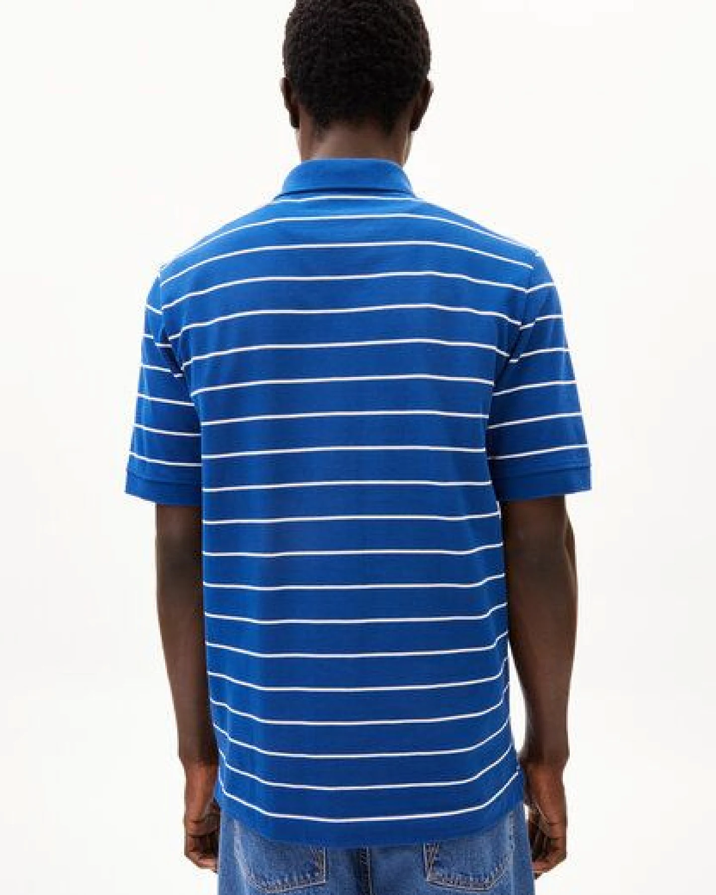 ARMEDANGELS MAARIO STRIPES Herren Polo T-Shirt aus Bio-Baumwolle – Ansicht 2
