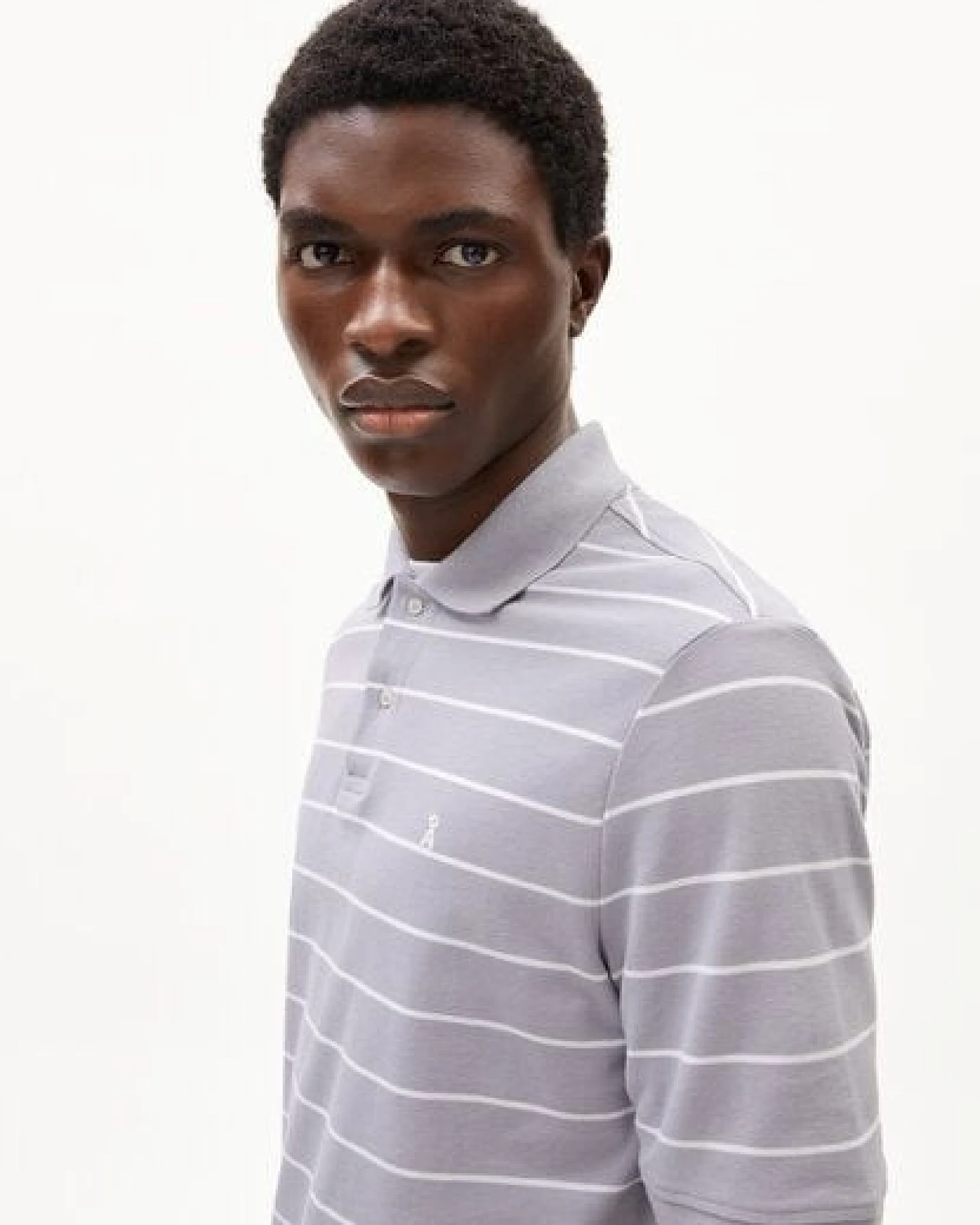 ARMEDANGELS MAARIO STRIPES Herren Polo T-Shirt aus Bio-Baumwolle – Ansicht 3