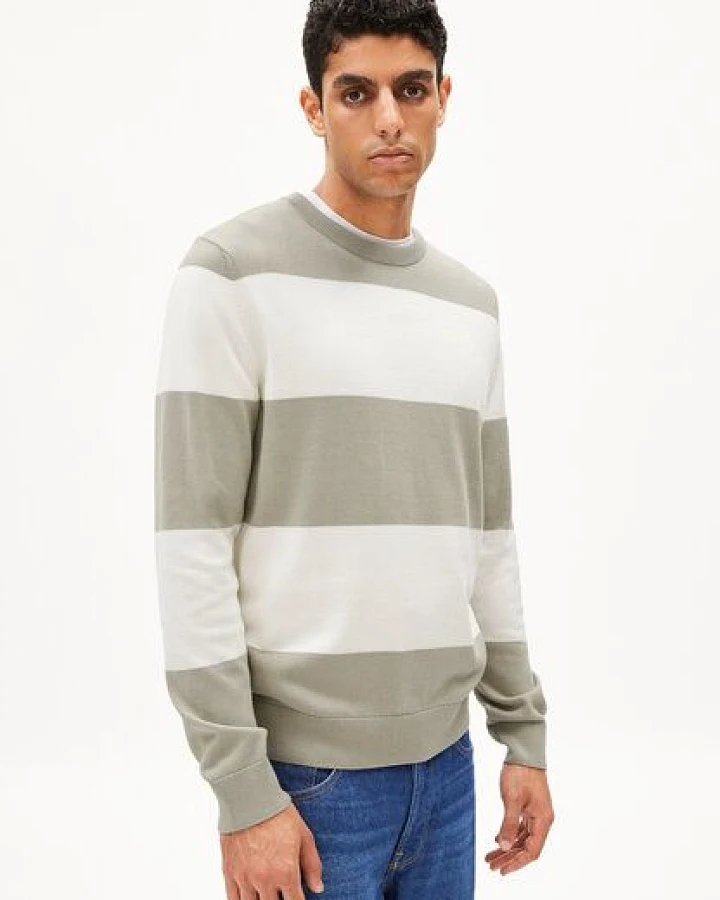 ARMEDANGELS LOUKAA STRIPES Herren Pullover aus Bio-Baumwolle