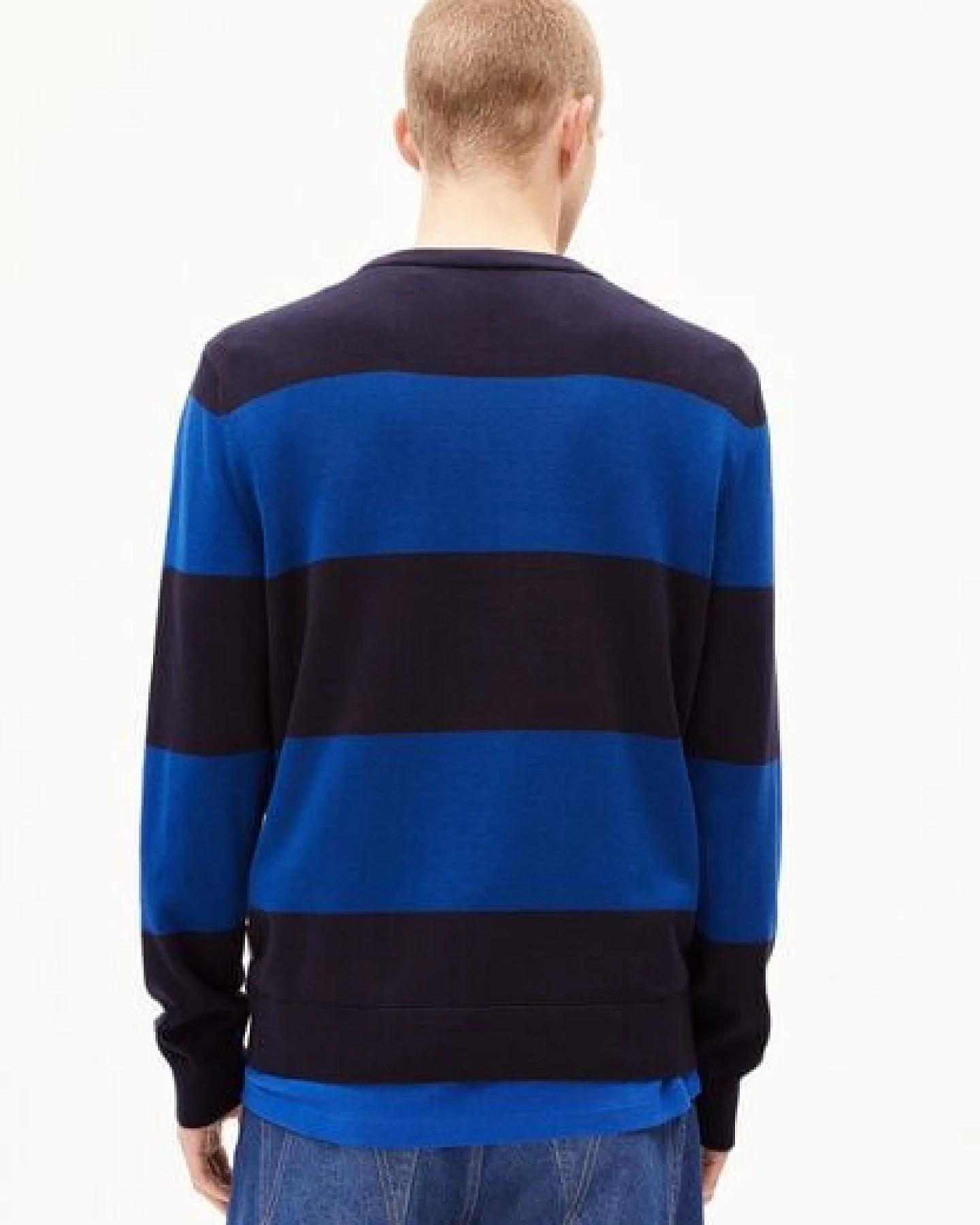 ARMEDANGELS LOUKAA STRIPES Herren Pullover aus Bio-Baumwolle – Ansicht 2