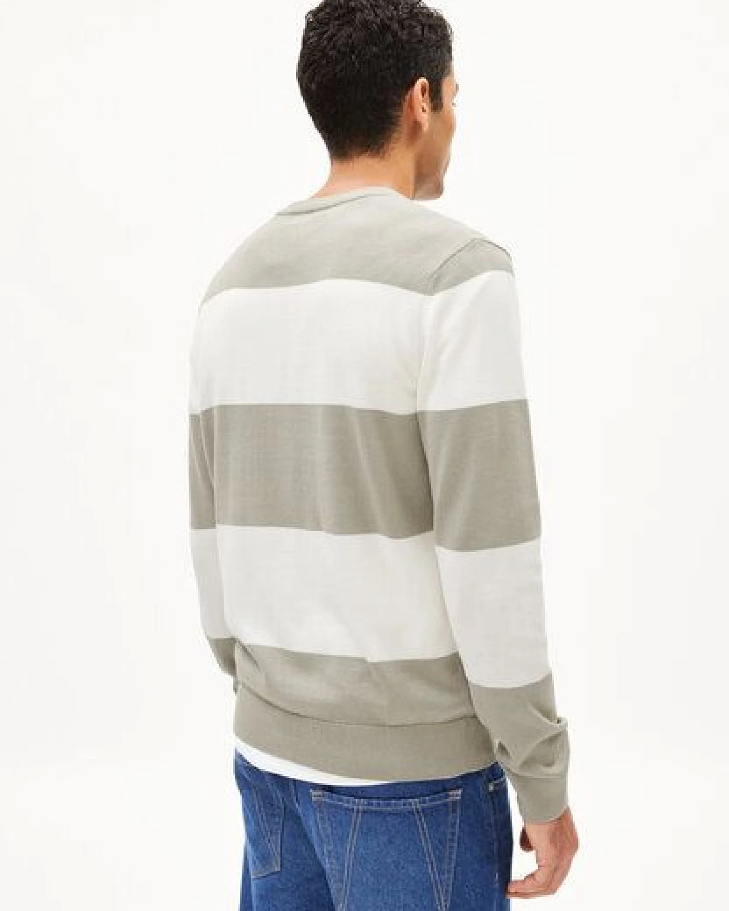 ARMEDANGELS LOUKAA STRIPES Herren Pullover aus Bio-Baumwolle – Ansicht 2