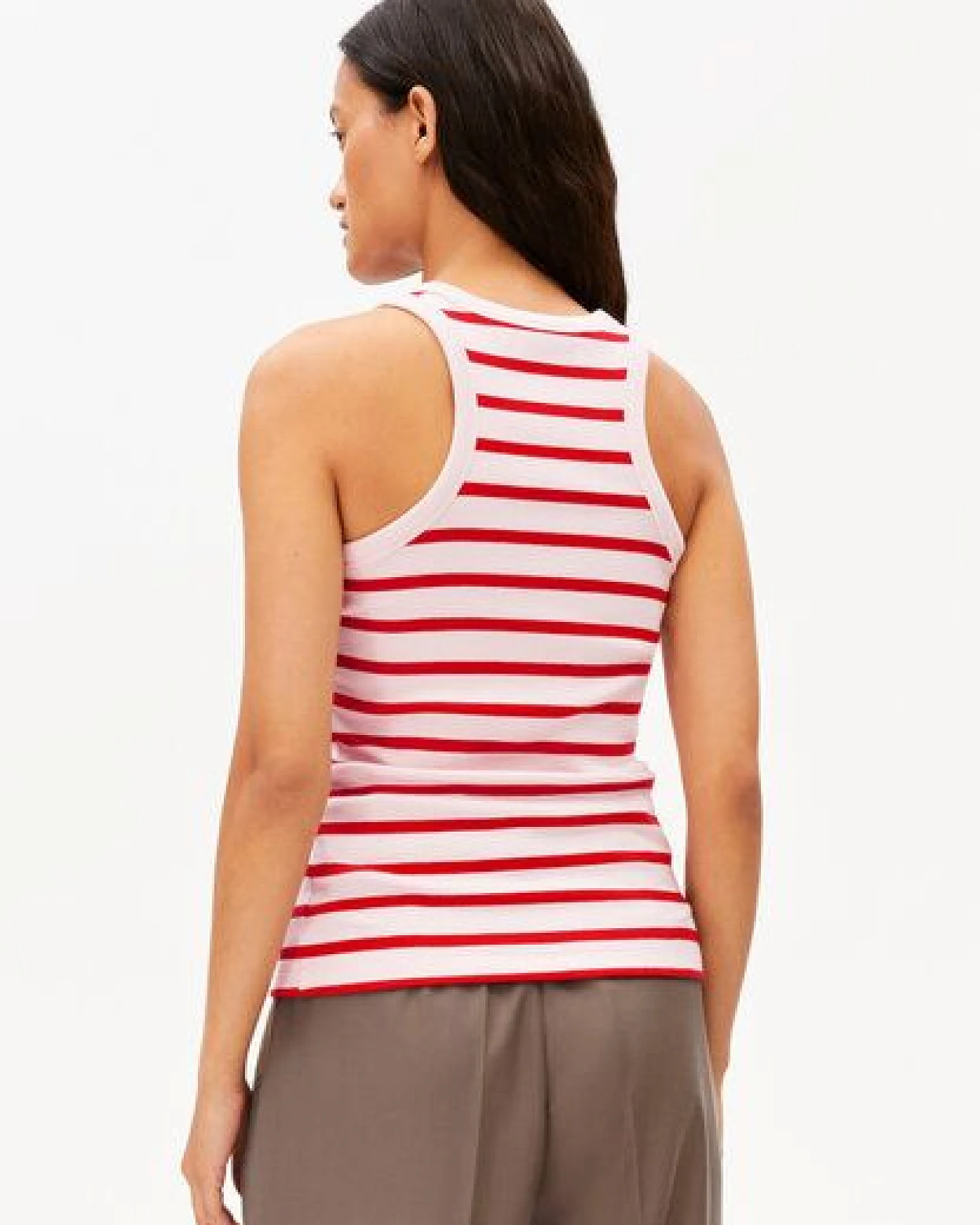 ARMEDANGELS KANITAA STRIPES Damen Ripp-Top aus Bio-Baumwoll Mix – Ansicht 2