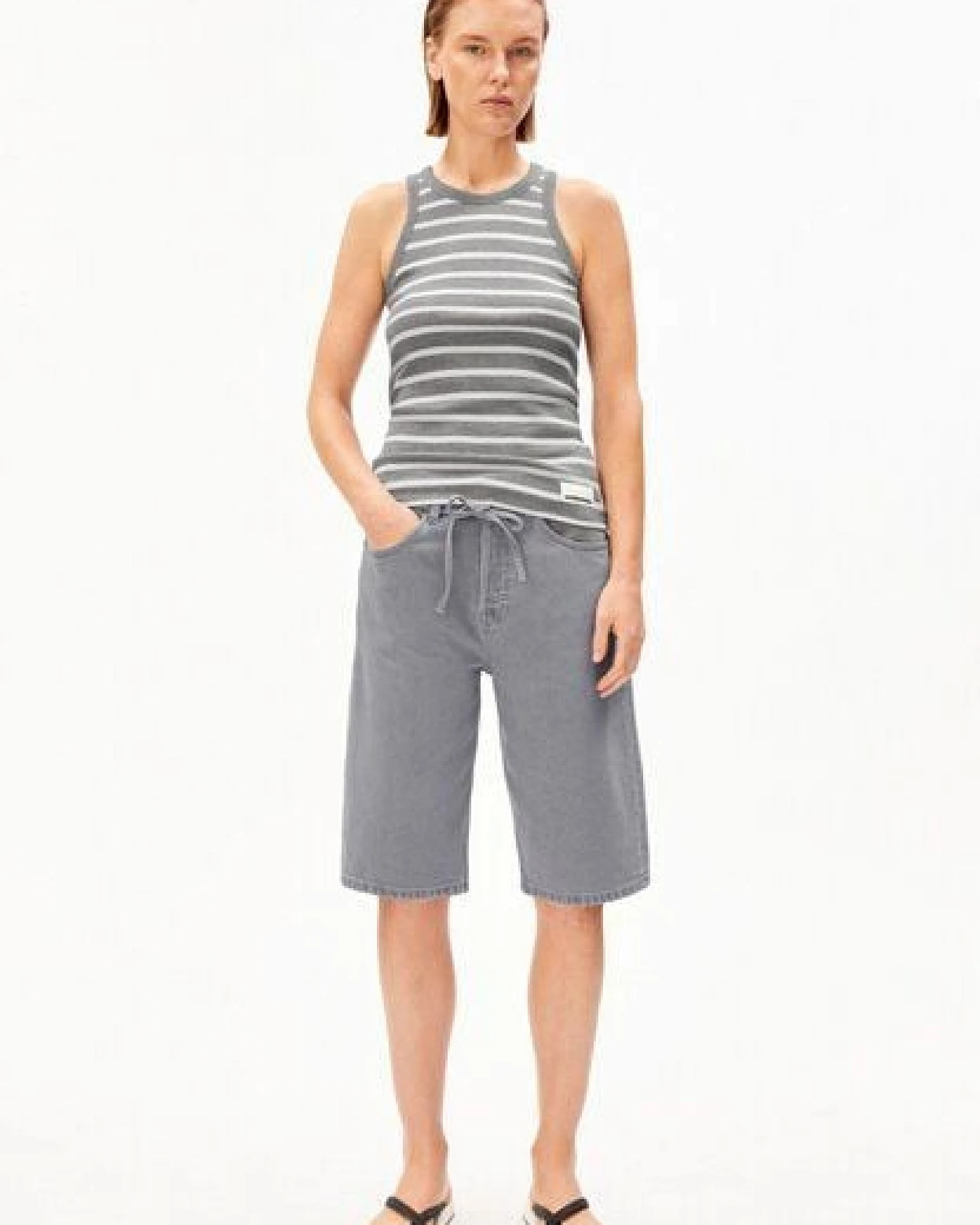 ARMEDANGELS KANITAA STRIPES Damen Ripp-Top aus Bio-Baumwoll Mix – Ansicht 4