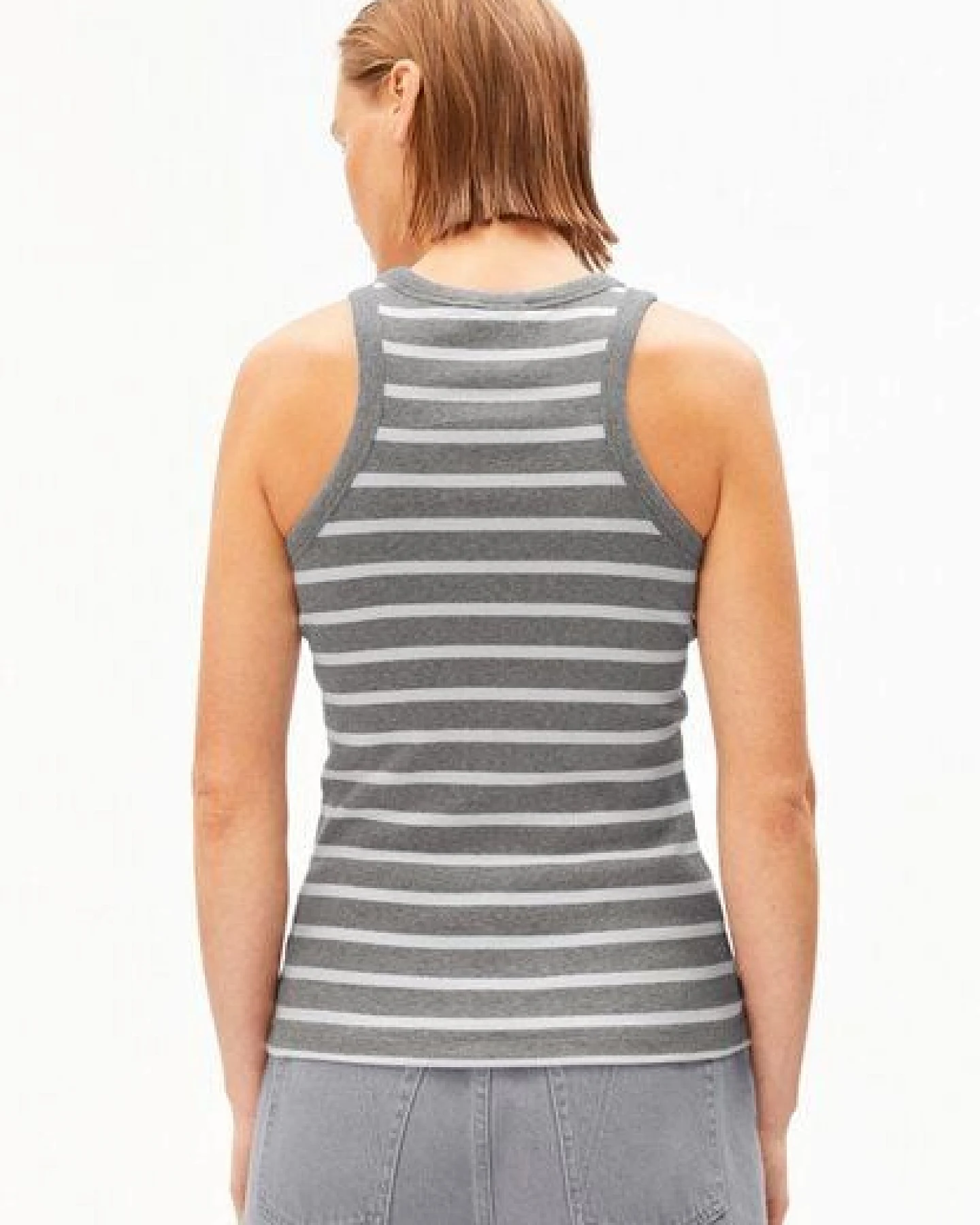 ARMEDANGELS KANITAA STRIPES Damen Ripp-Top aus Bio-Baumwoll Mix – Ansicht 2
