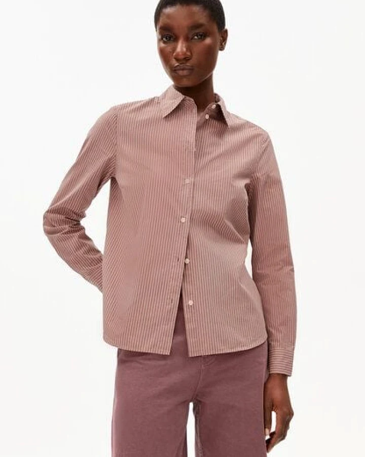 ARMEDANGELS LOUILAA STRIPED Damen Bluse aus Bio-Baumwolle