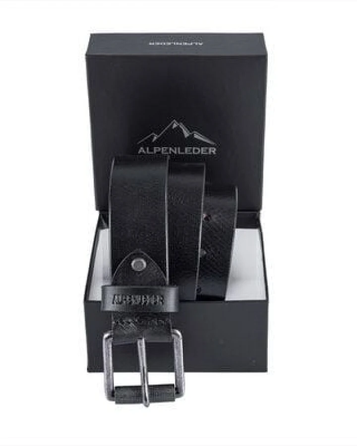 Alpenleder Gürtel SCHIEFER