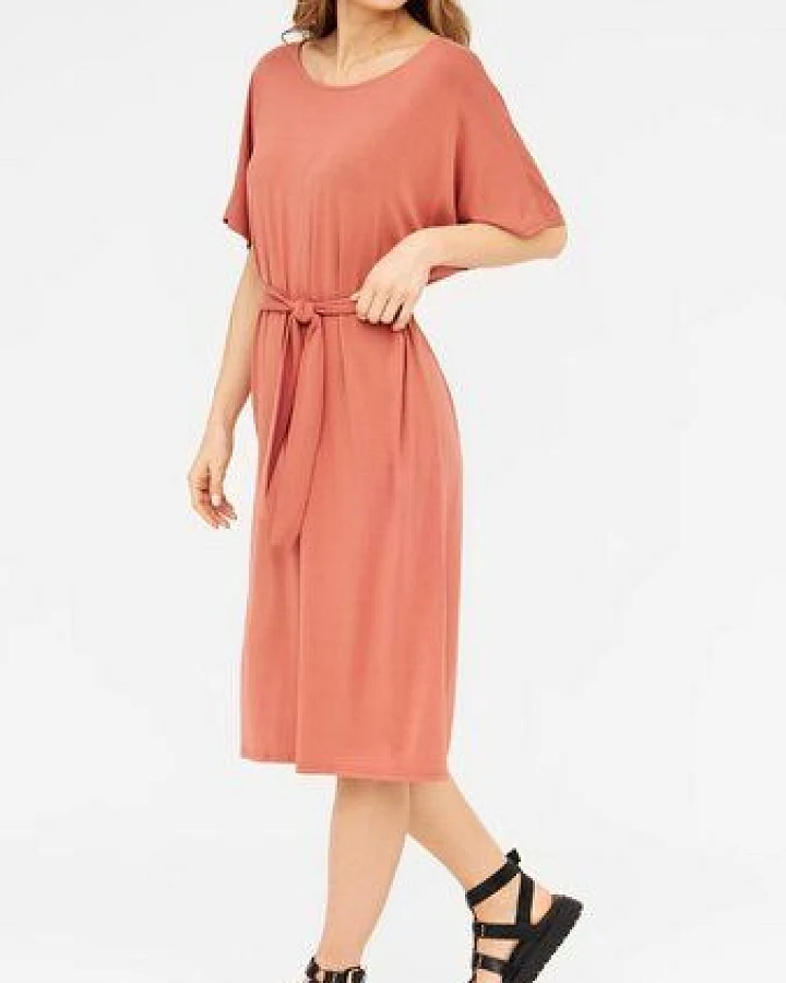 WiDDA berlin Wickelkleid ANNA Apricot aus ECOVERO® Jersey