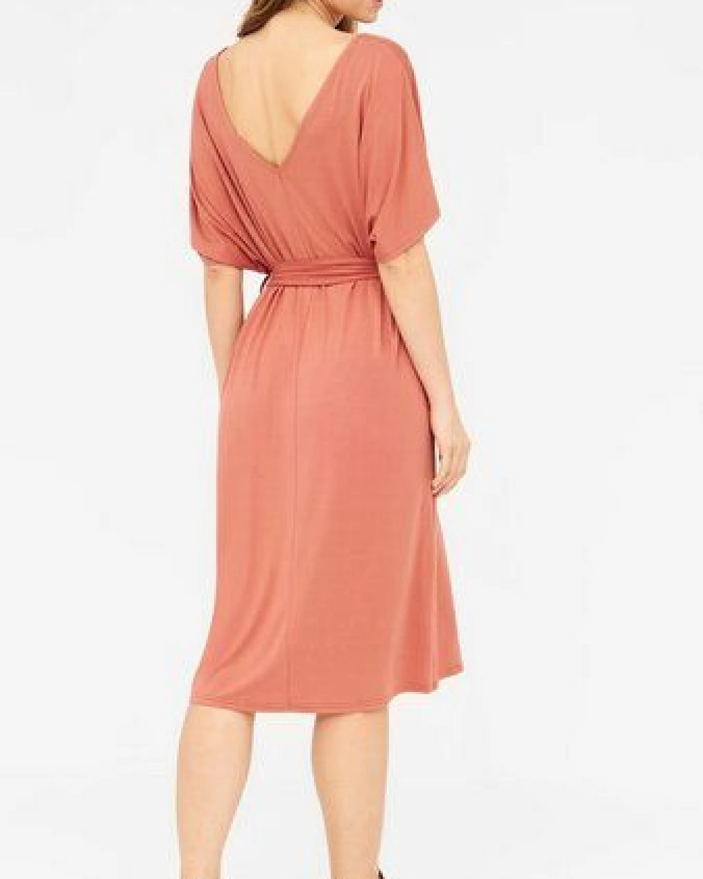 WiDDA berlin Wickelkleid ANNA Apricot aus ECOVERO® Jersey – Ansicht 3