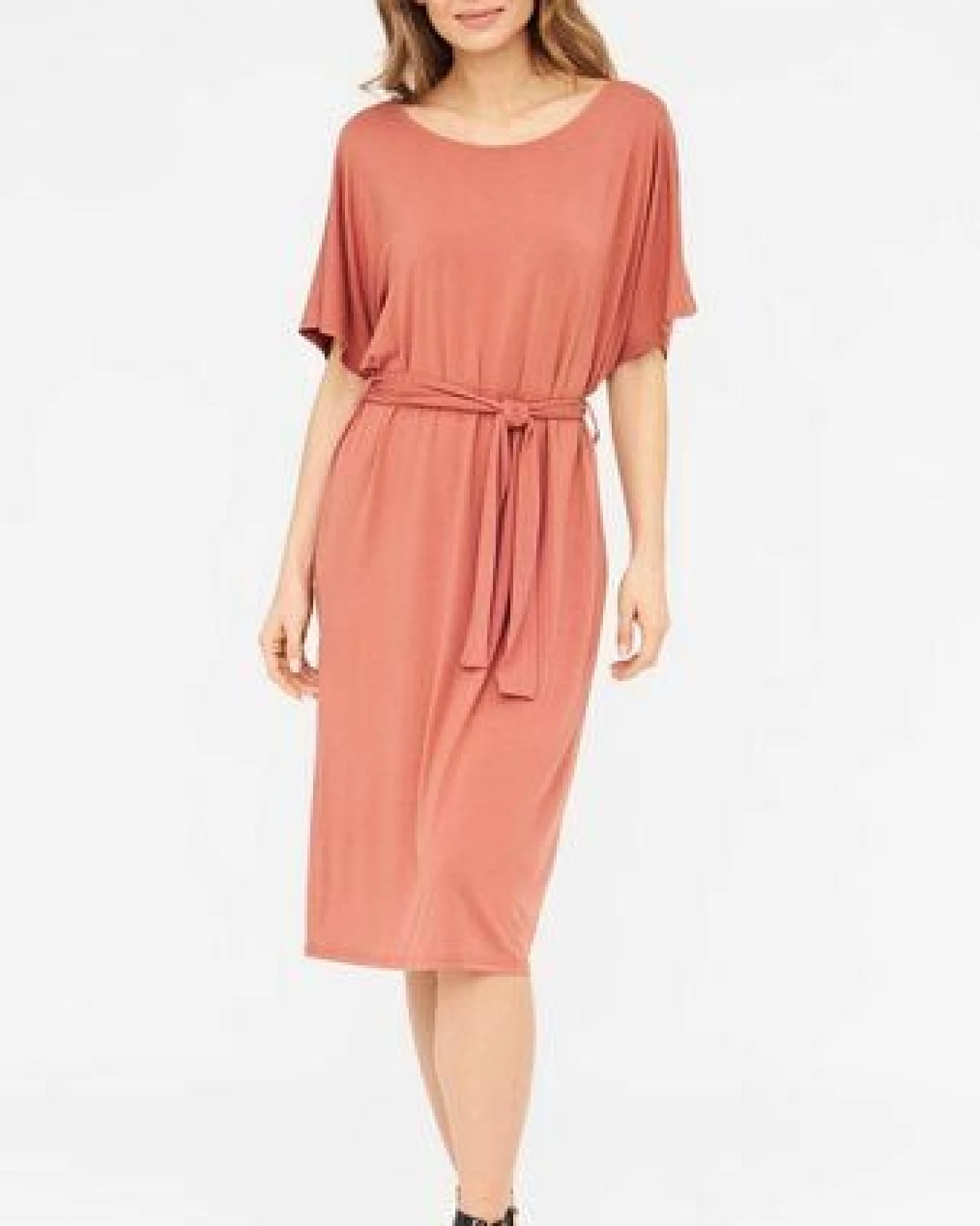 WiDDA berlin Wickelkleid ANNA Apricot aus ECOVERO® Jersey – Ansicht 4