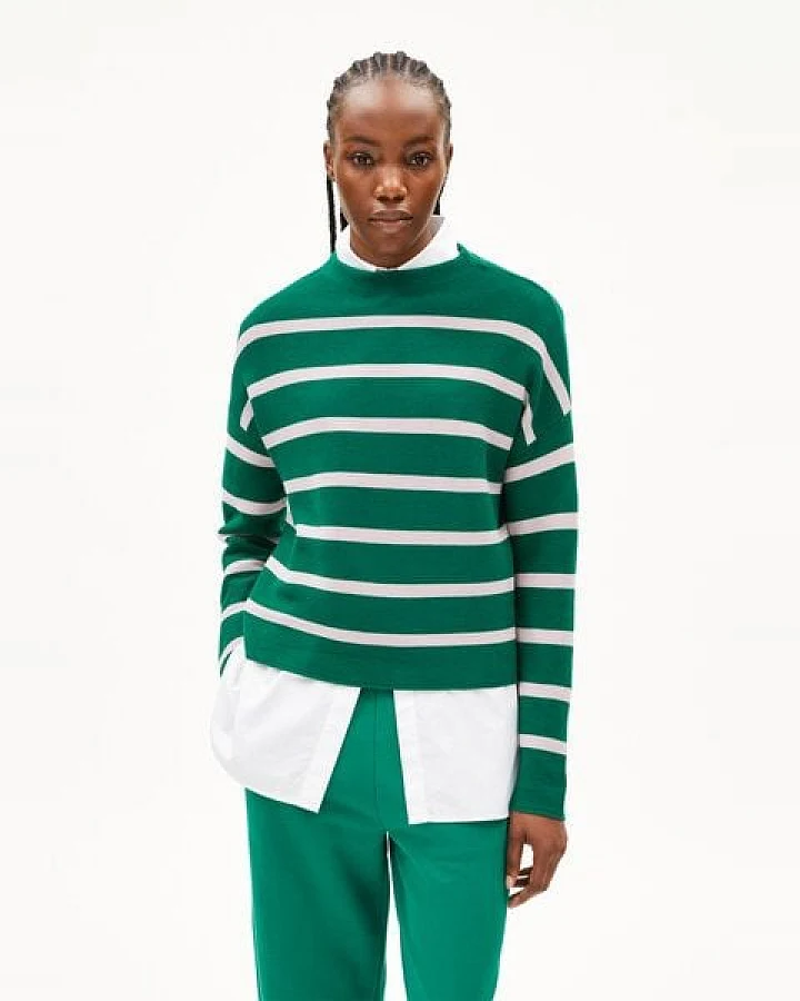 ARMEDANGELS MERINAA STRIPES Damen Pullover aus Bio-Baumwolle