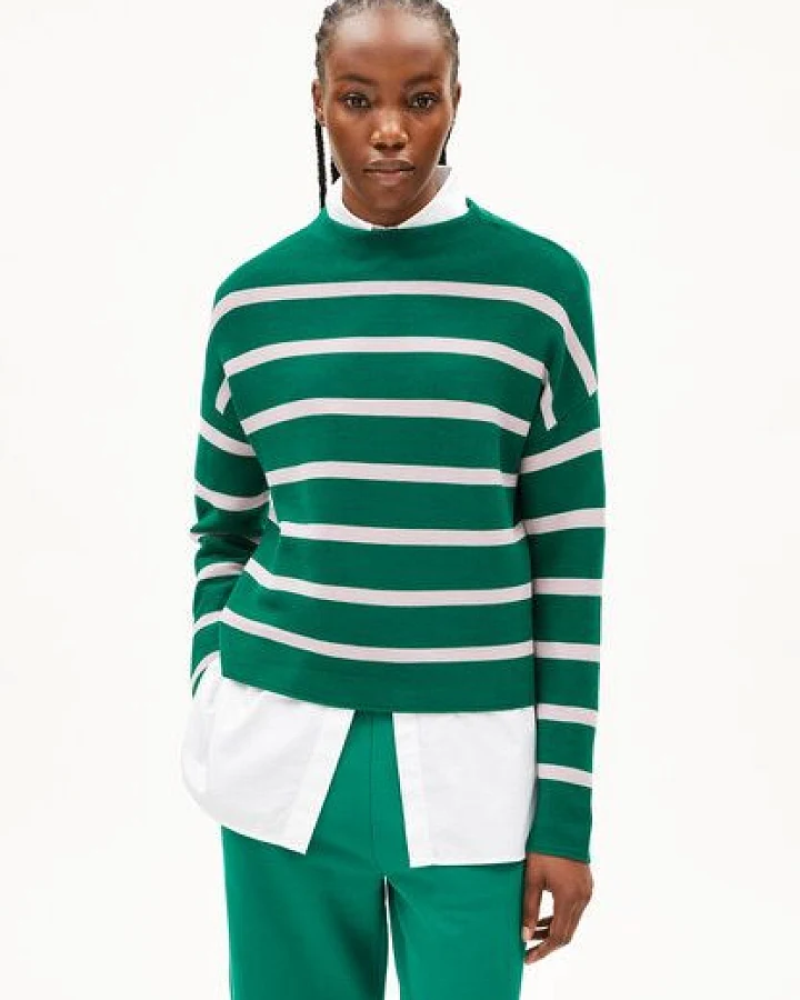 ARMEDANGELS MERINAA STRIPES Damen Pullover aus Bio-Baumwolle
