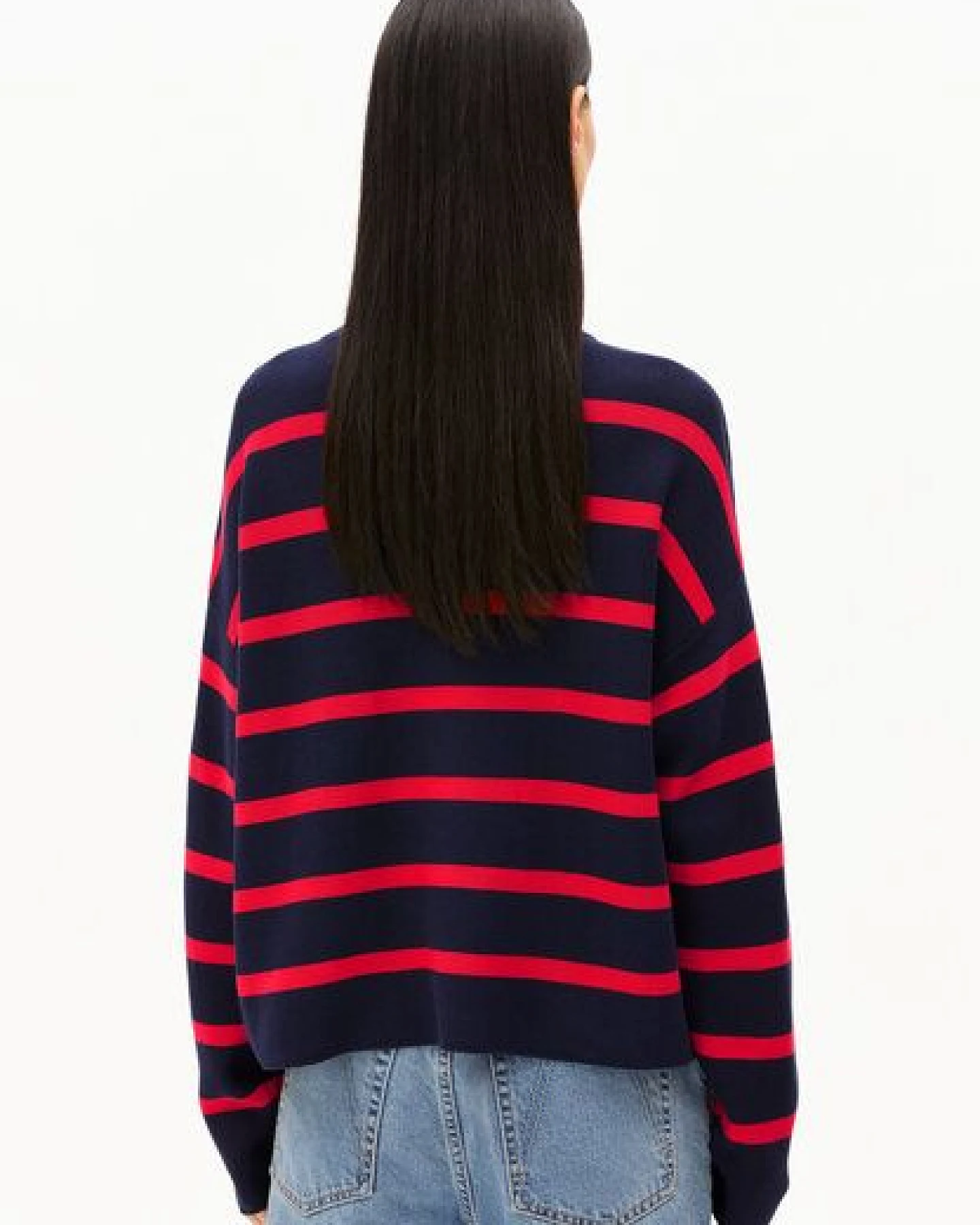 ARMEDANGELS MERINAA STRIPES Damen Pullover aus Bio-Baumwolle – Ansicht 2