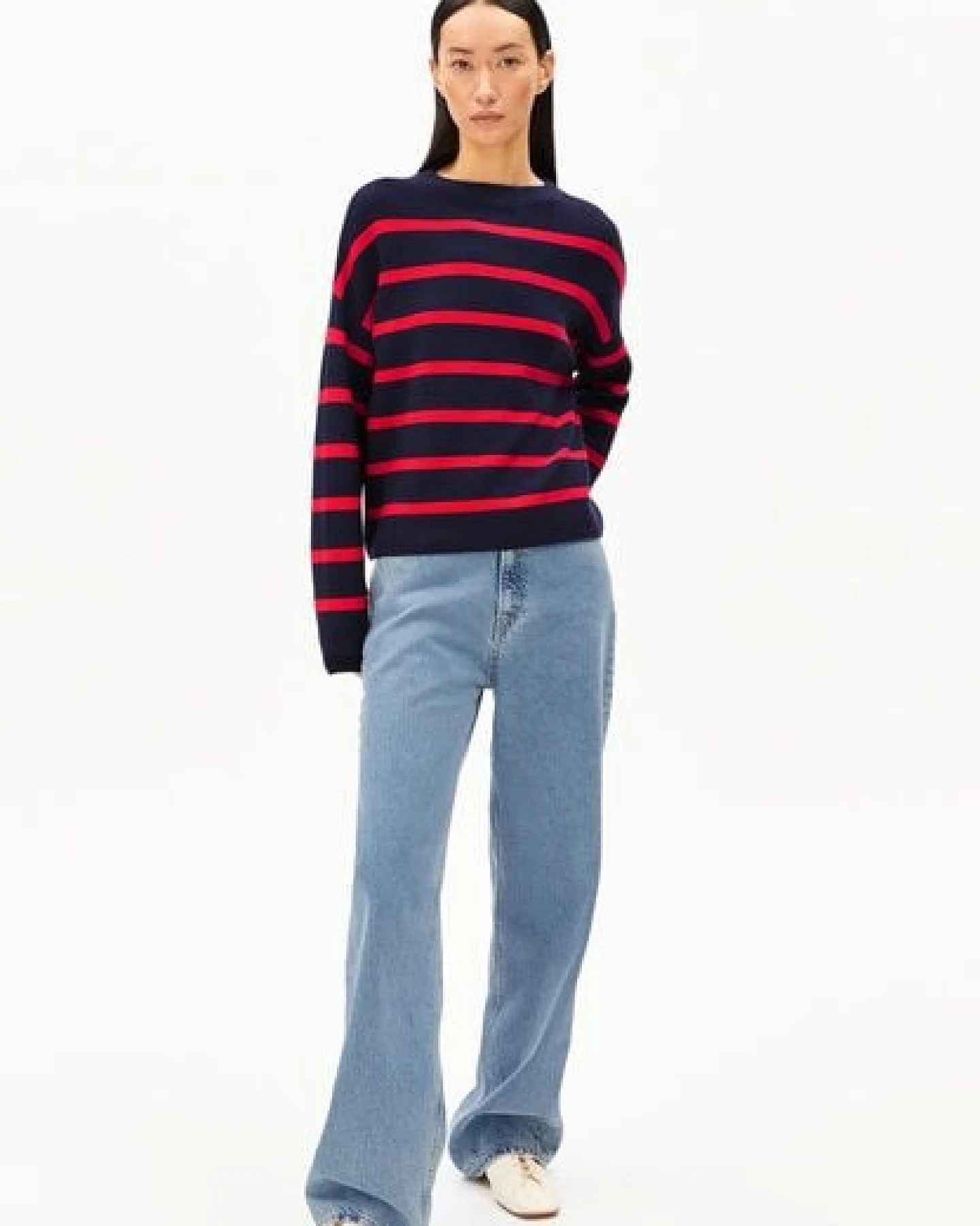 ARMEDANGELS MERINAA STRIPES Damen Pullover aus Bio-Baumwolle – Ansicht 4