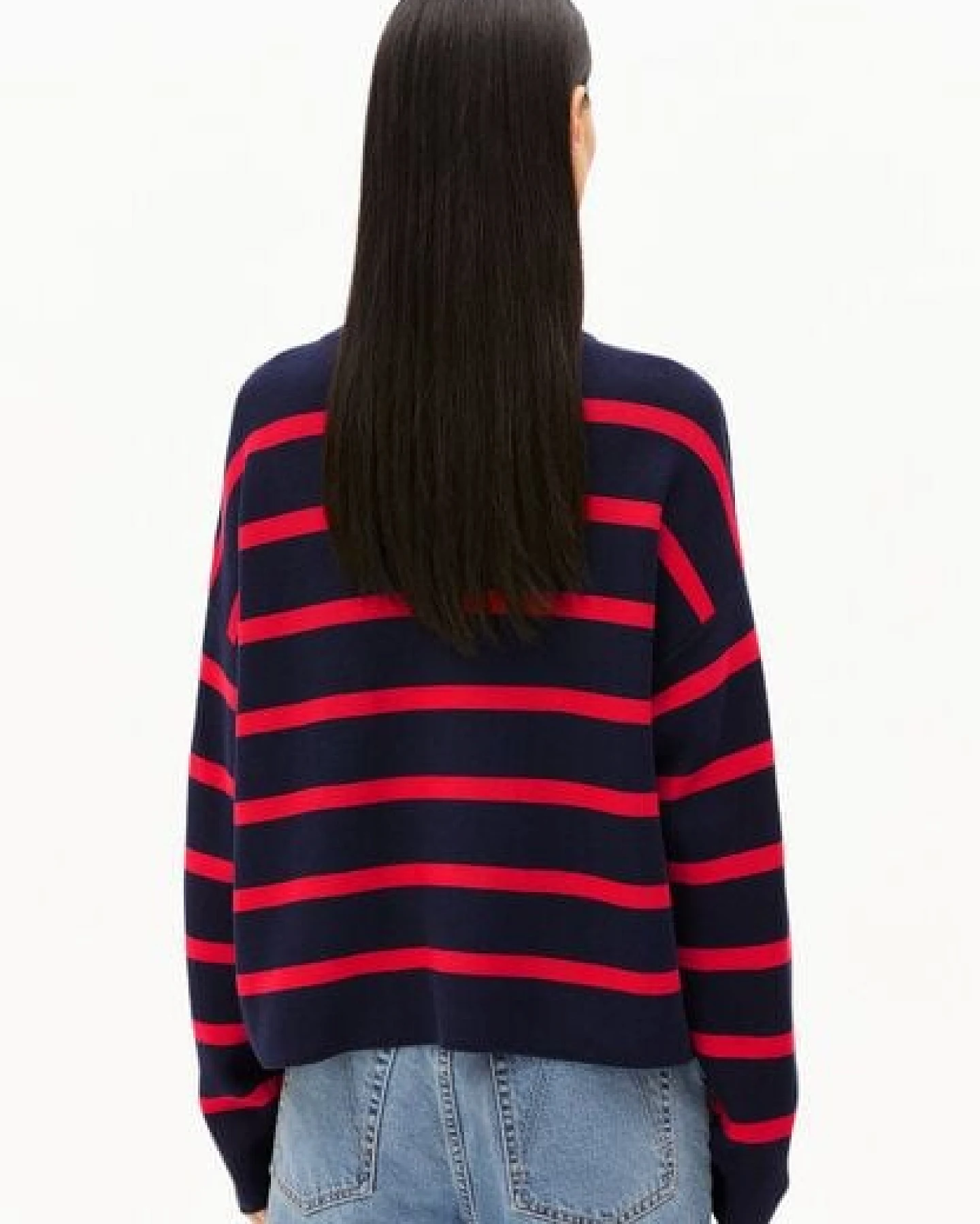 ARMEDANGELS MERINAA STRIPES Damen Pullover aus Bio-Baumwolle – Ansicht 2