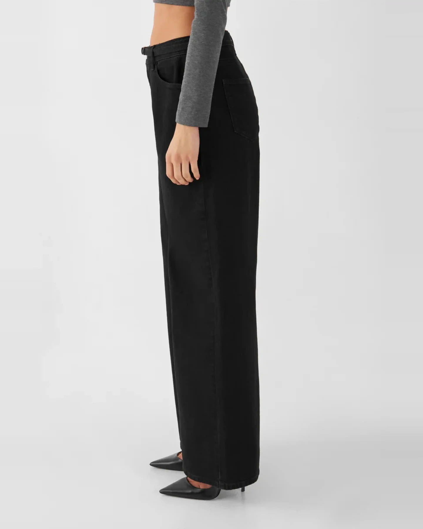 Jeans Sunny Wide Leg Minimal Stretch Black – Ansicht 3