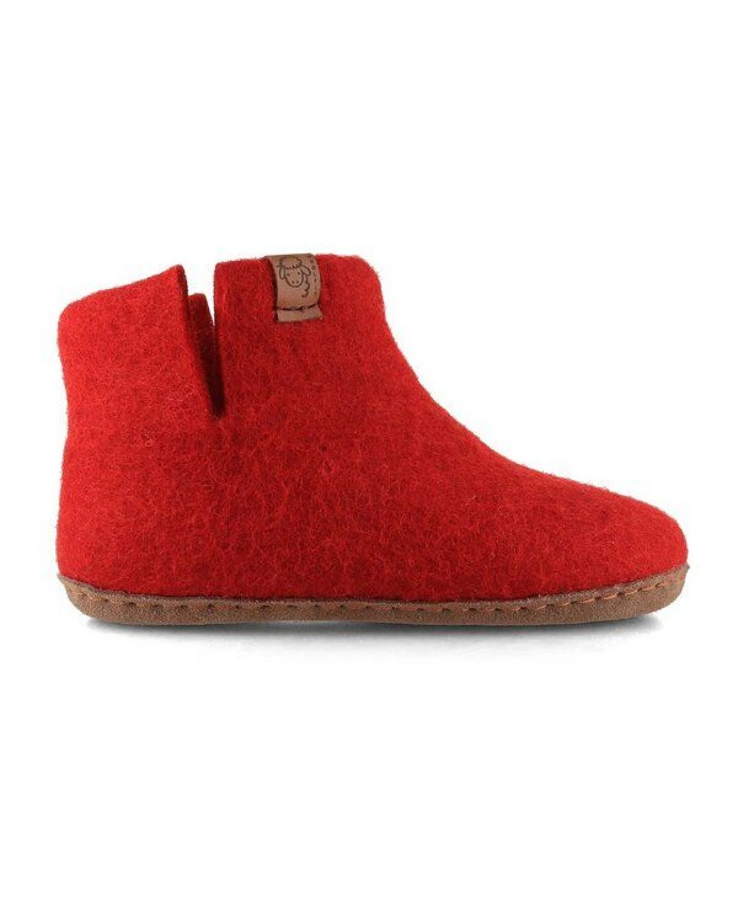WoolFit Yeti Kids Hüttenschuhe aus 100% Wolle mit Ledersohle – Ansicht 2